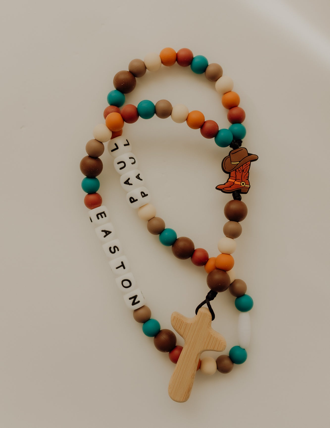 Jesus Loves You—Pink | Custom Baby Rosary