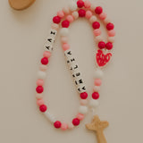 Jesus Loves You—Pink | Custom Baby Rosary