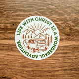 Life With Christ is a Wonderful Adventure Sticker