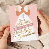 Girl First Holy Communion Greeting Card