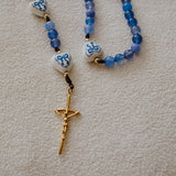 Blue Bow Rosary