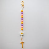 Daisy Smiley Face Children's Keychain