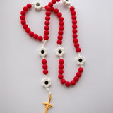 Red Flower Children's Rosary or Keychain