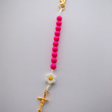 Daisy Smiley Face Children's Keychain