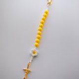 Daisy Smiley Face Children's Keychain