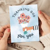 Thanking God for You Greeting Card