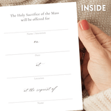 Catholic Mass Offering Card