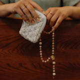 Vintage Floral Rosary Pouch