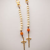 Beige & Orange Keychain [one of a kind]