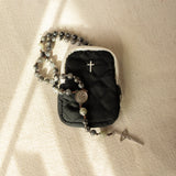 Black Cross Rosary Pouch