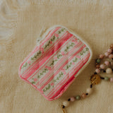 Pink Floral Rosary Pouch