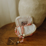 Pink Floral Rosary Pouch