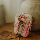 Pink Floral Rosary Pouch