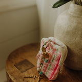 Pink Floral Rosary Pouch